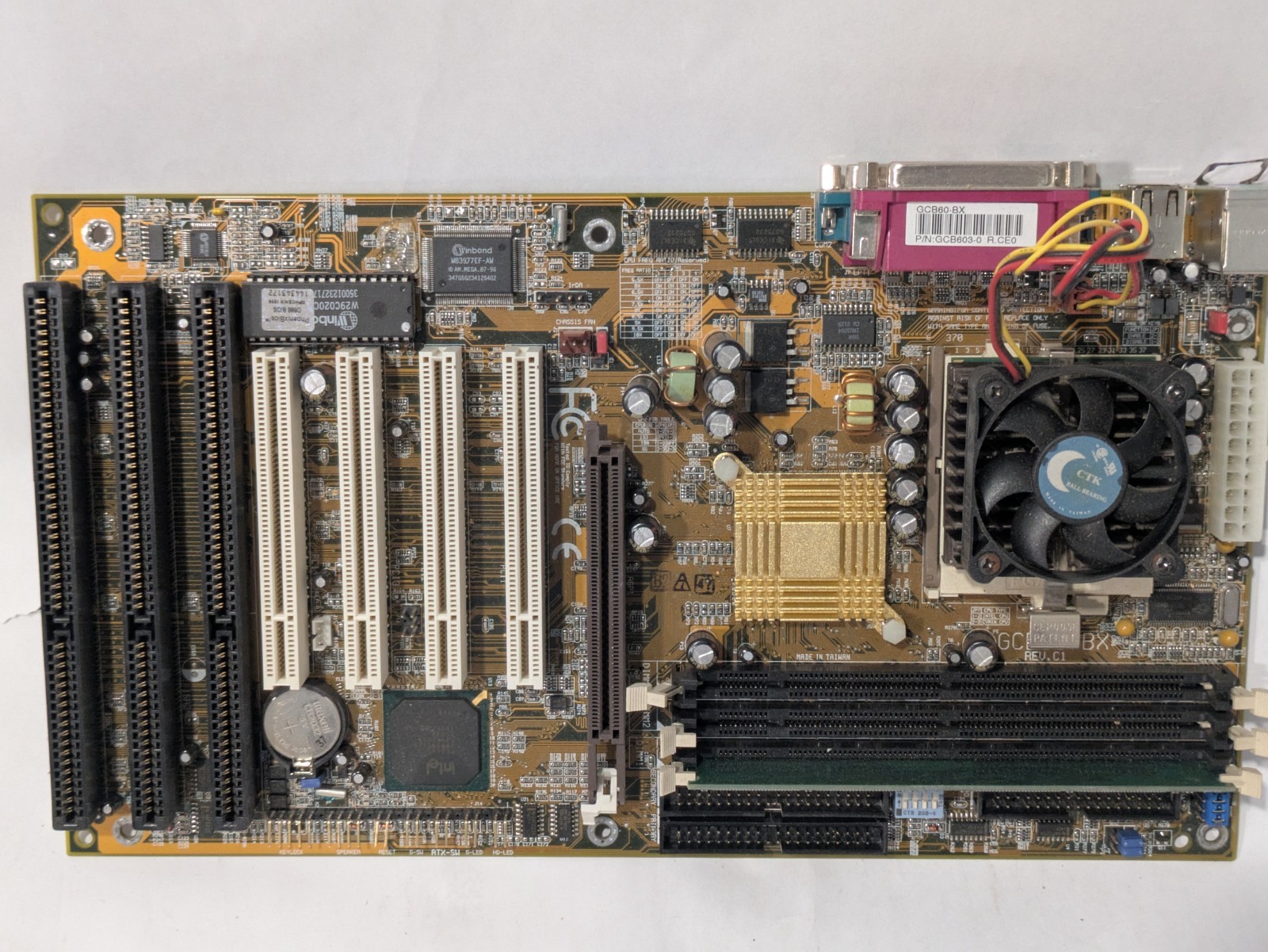 DFI ITOX GCB60-BX Rev C1 Motherboard Socket 370 3x ISA 4x PCI Intel 440BX