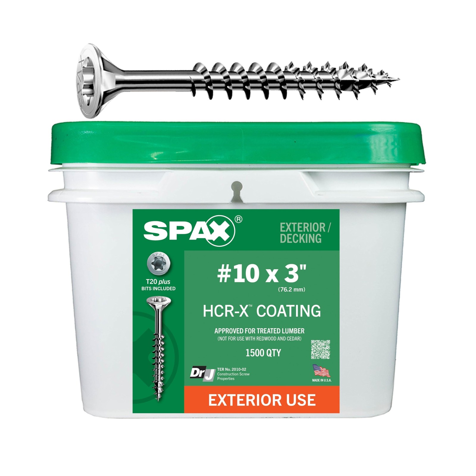 SPAX #10 x 3 Exterior Flat Head Deck Wood Screws Construction Torx T-Star Plu...