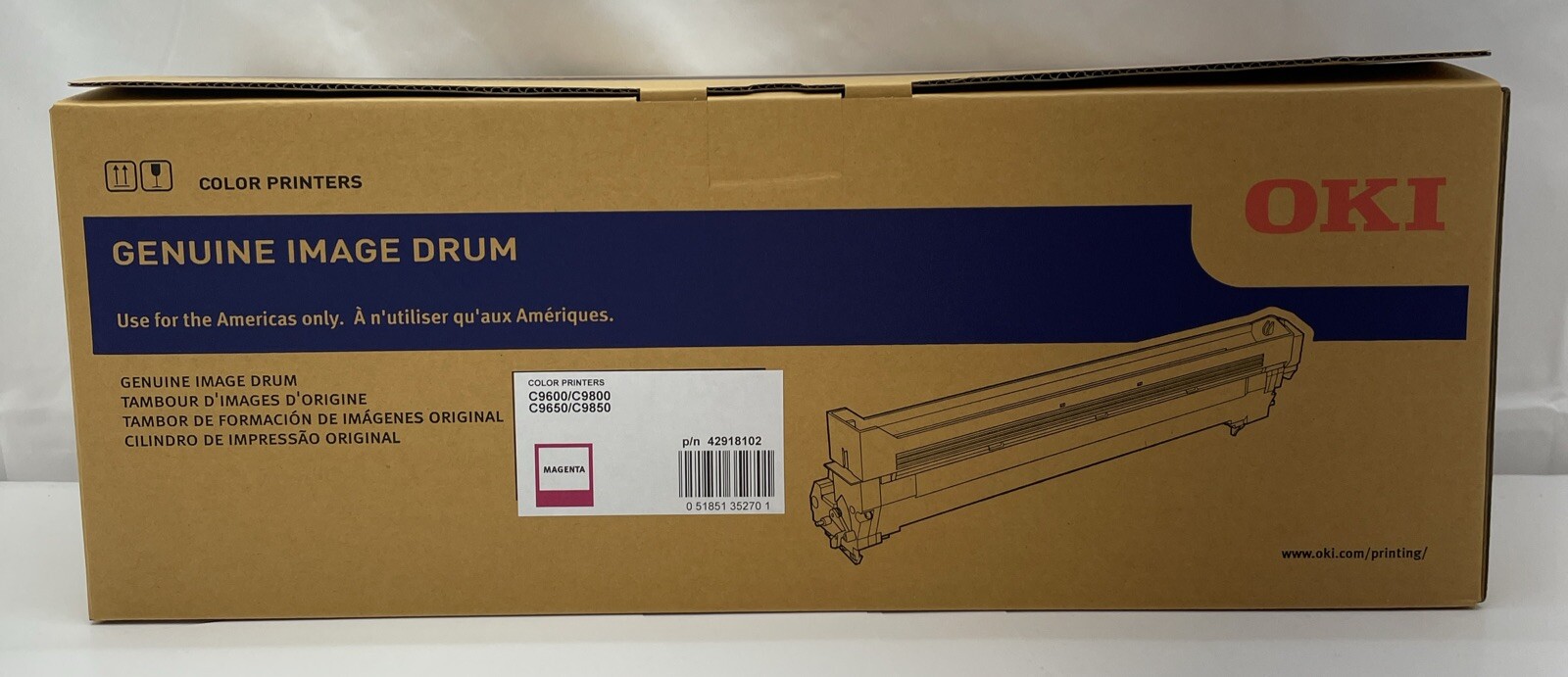 Brand New - OKI OEM C9600 C9800 C9650 C9850 Magenta Image Drum 56125002 42918102