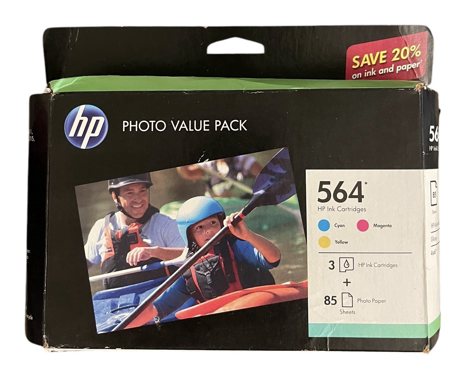 HP Photo Value Pack 3x Ink 564 Cartridges  85 Sheets Photo Paper CG925AN