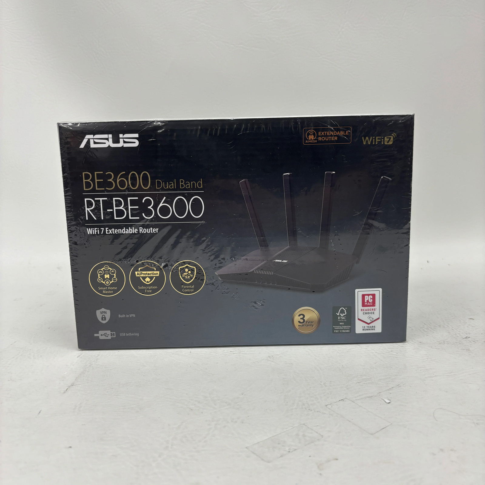 New ASUS RT-BE3600 Dual-Band Wi-Fi 7 (802.11be) RT-BE3600 Wireless Router