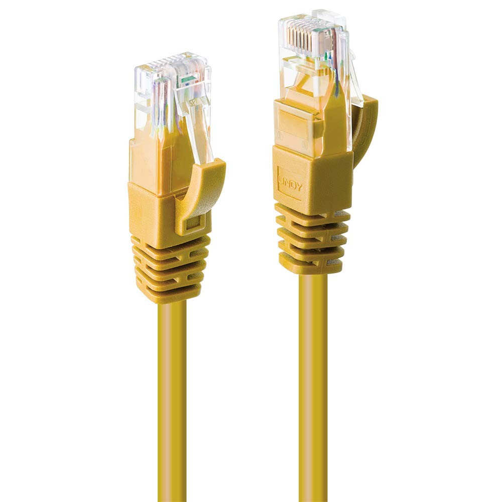 LINDY 5m Cat.6 U/UTP Network Cable, Yellow 5m Yellow