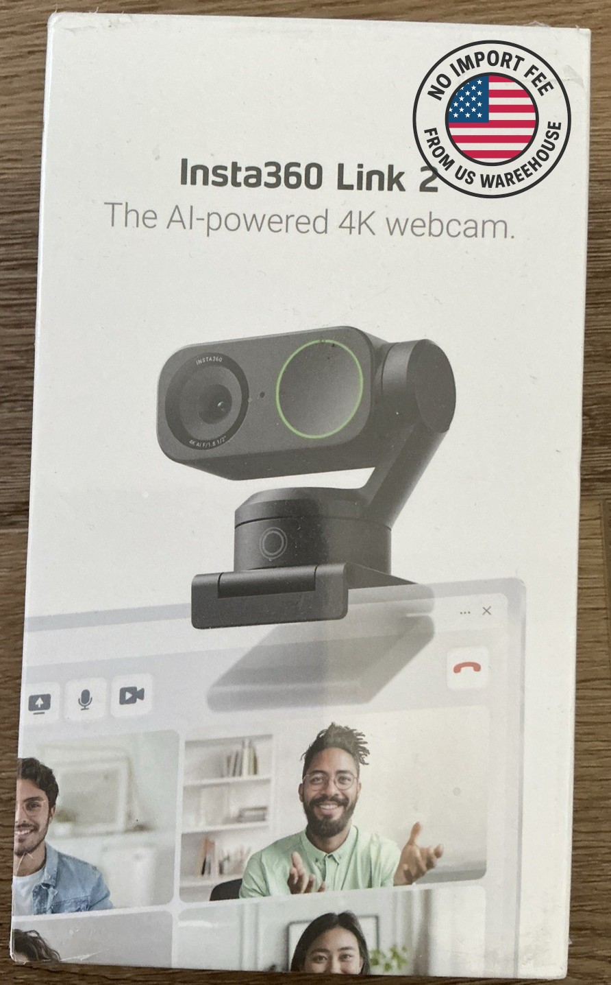 Insta360 - Link 2 PTZ 4K Webcam for Conferencing, Gaming & Streaming, 1/2" Se...