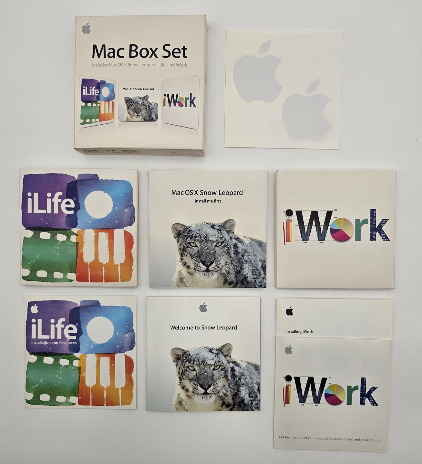 Apple Mac Box Set Mac OS X Snow Leopard iLife 11 iWork 09 MC680Z/A Mint