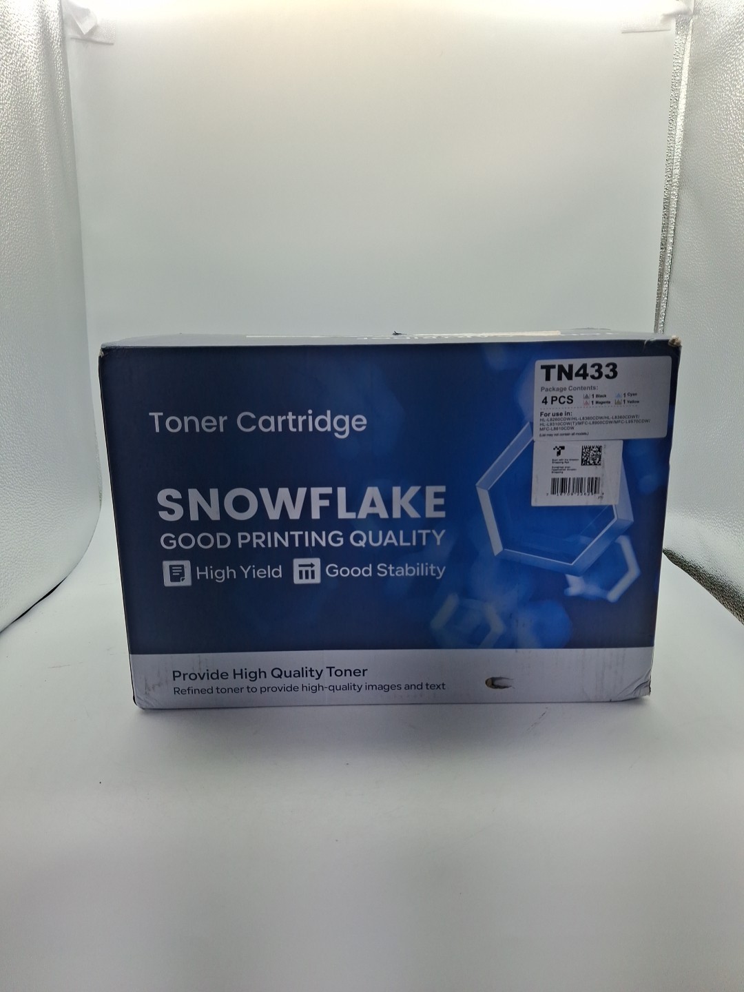 Snowflake High Yield High Compatibility Toner Cartridge 4Pack  TN433 See Photos