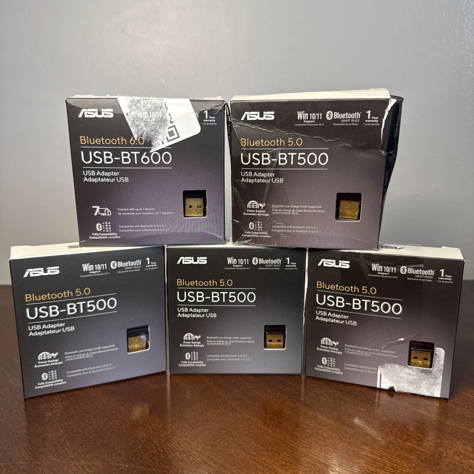 Asus USB-BT500 Bluetooth 5.0 USB Adapter w/ Ultra Small Design Lot Of 5 Open Box