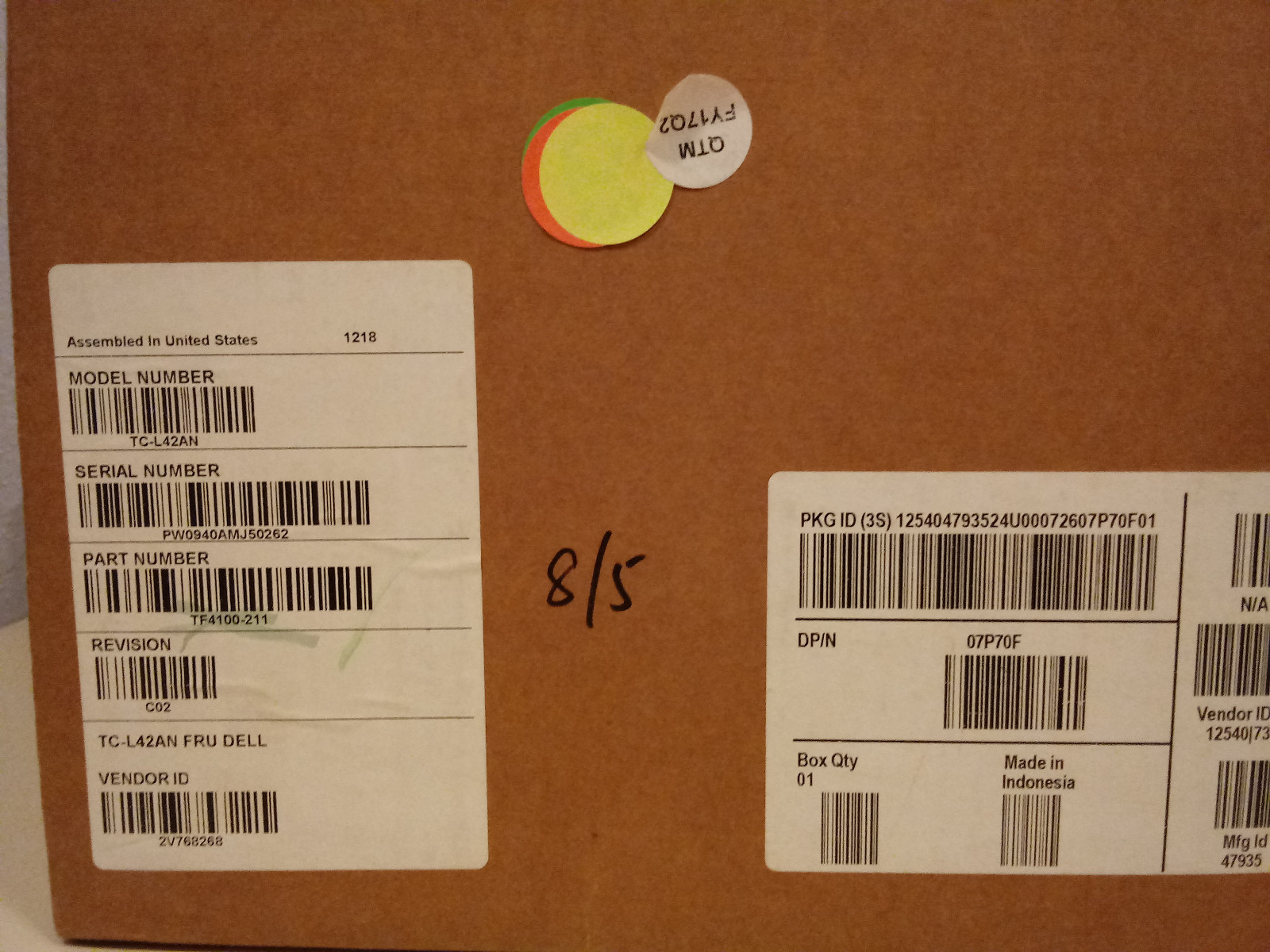 QUANTUM TC-L42AN-BR-B 800/1600 GB LTO-4 SAS TAPE DRIVE TF4100-211 LTO4