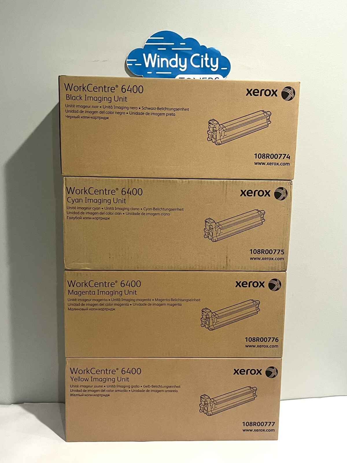 Xerox WC 6400 Drum imaging Set 108R00774-5-6-7 Black Cyan Magenta Yellow New