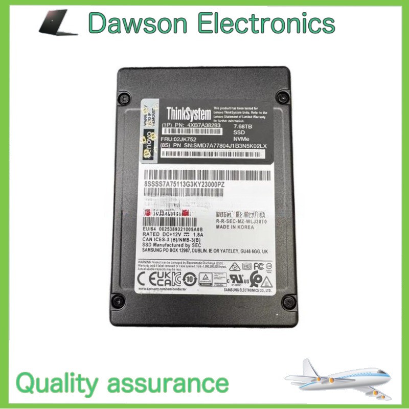 LENOVO Samsung PM1733 7.68TB U.2 PCIE 4.0X4 SSD 2.5" NVME MZ-WLJ7T60
