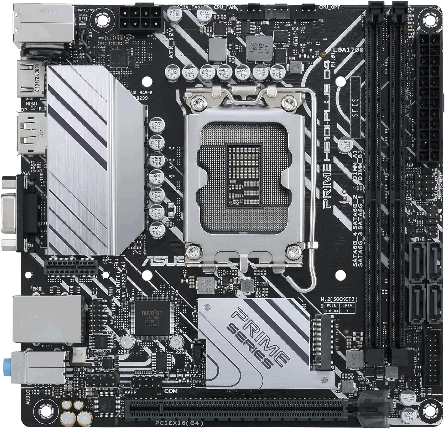 ASUS Intel H610 equipped (LGA 1700) Mini-ITX Motherboard with Amp IC Mono Out