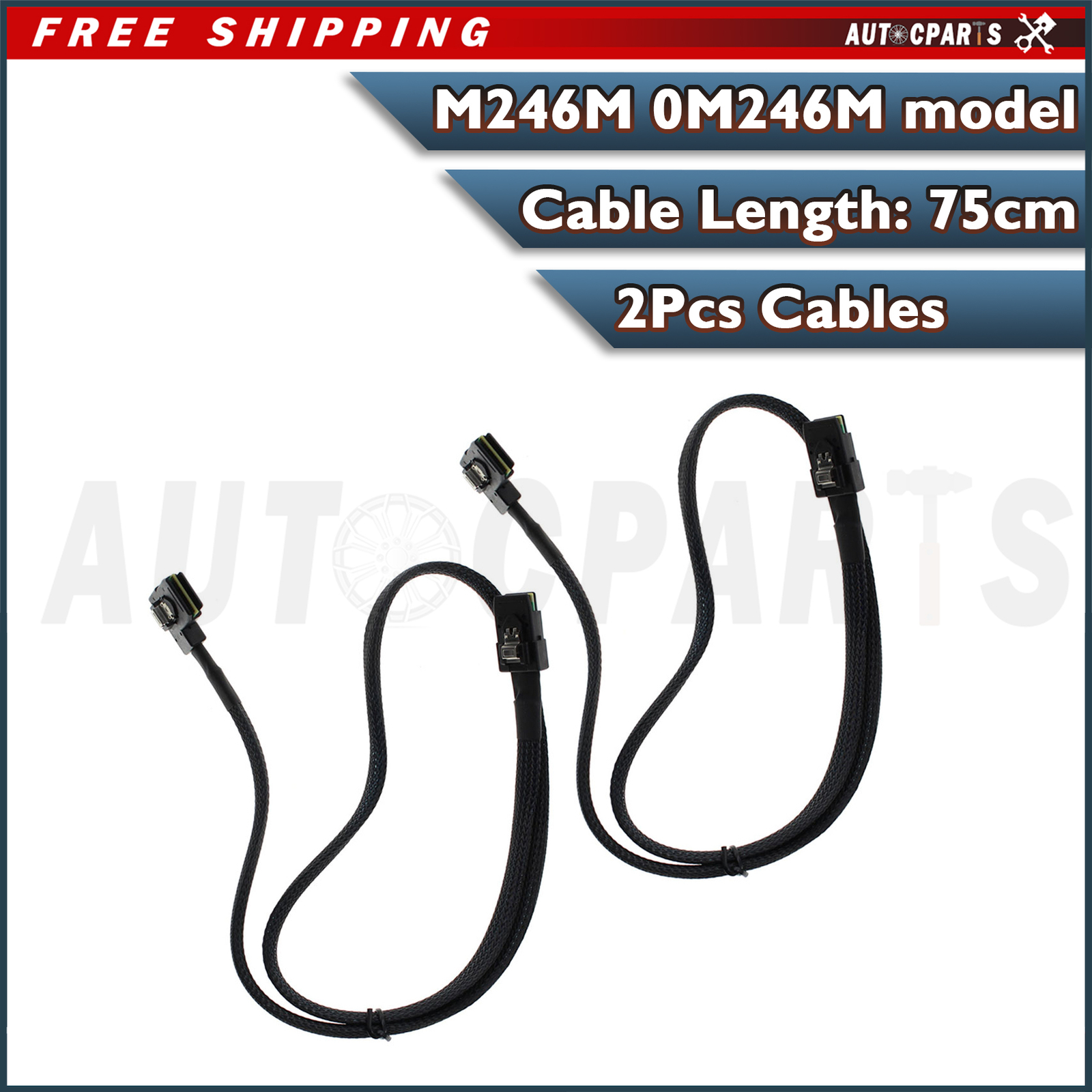 2pcs 0M246M SAS-A SAS-B Sata Raid Controller Cable For DELL PERC H700 R610 R710
