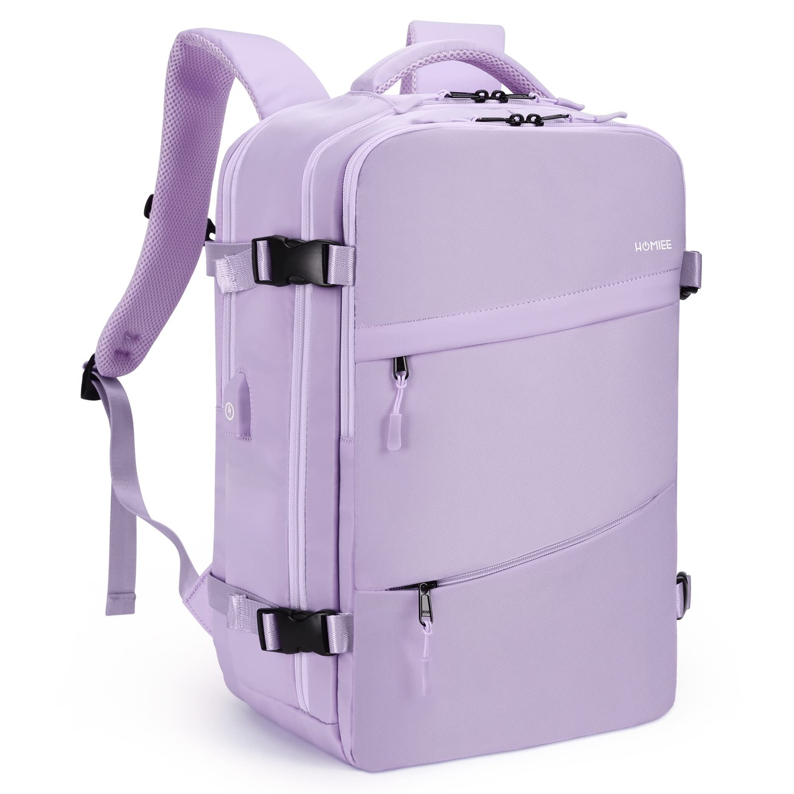 HOMIEE Travel Laptop Backpack for Men Women Personal Item X-Large, Purple