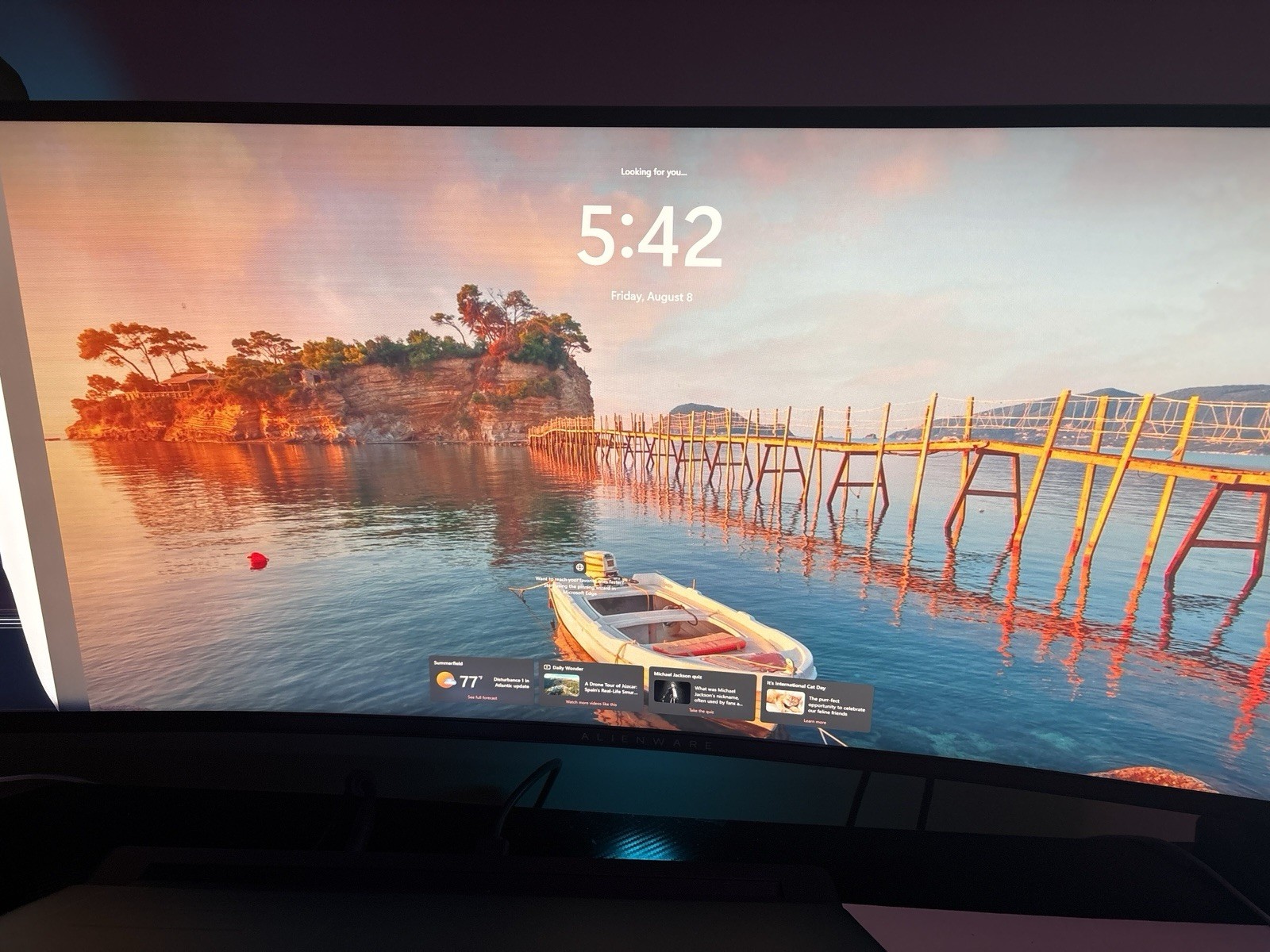 Alienware AW3821DW 38" QHD+ IPS LED Curved Gaming Monitor - Lunar Light
