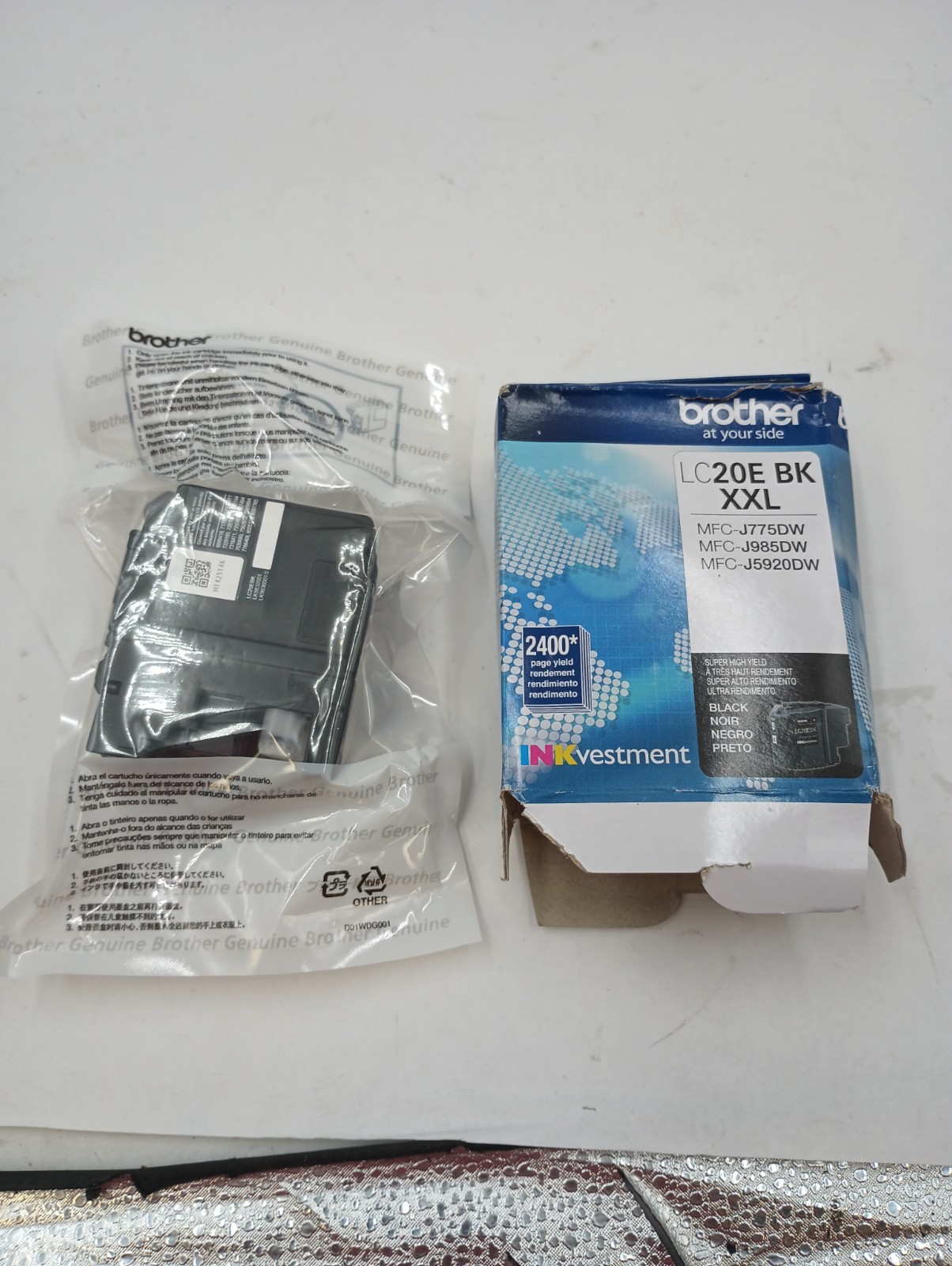 GENUINE OEM BROTHER LC20E BK XXL INK SEALED EXP 08/2028 NEW 