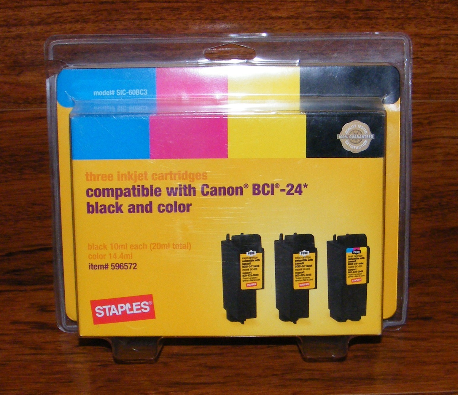 Canon BCI-24 Compatible SIC-60BC3 (596572) 3 Color InkJet Cartridges **NEW**