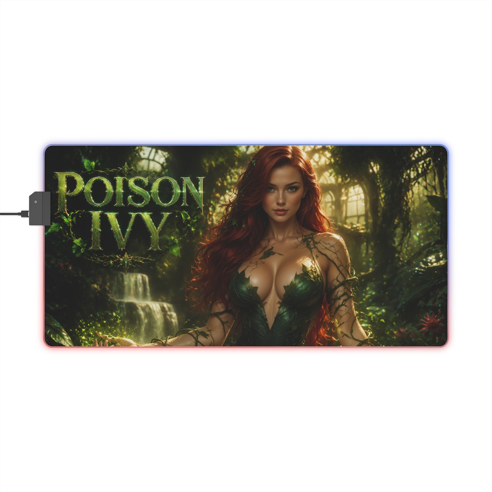 RGB Gaming Playmat Poison Ivy LED Mouse Pad Keyboard Desk Mat Gamer Gift