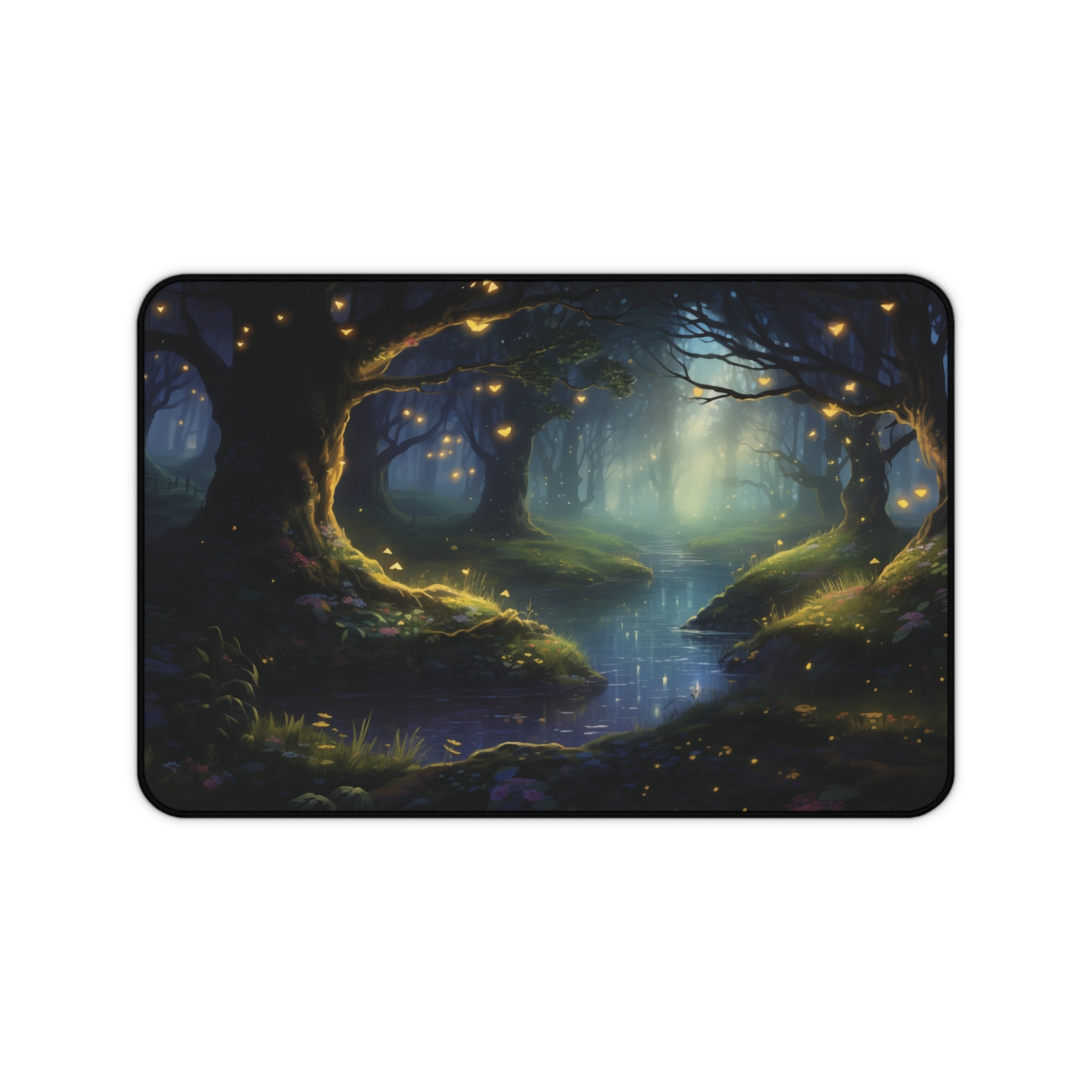 Mystic Forest Mouse Pad, Enchanted Theme, Aesthetic Design, Forest Desk Mat.