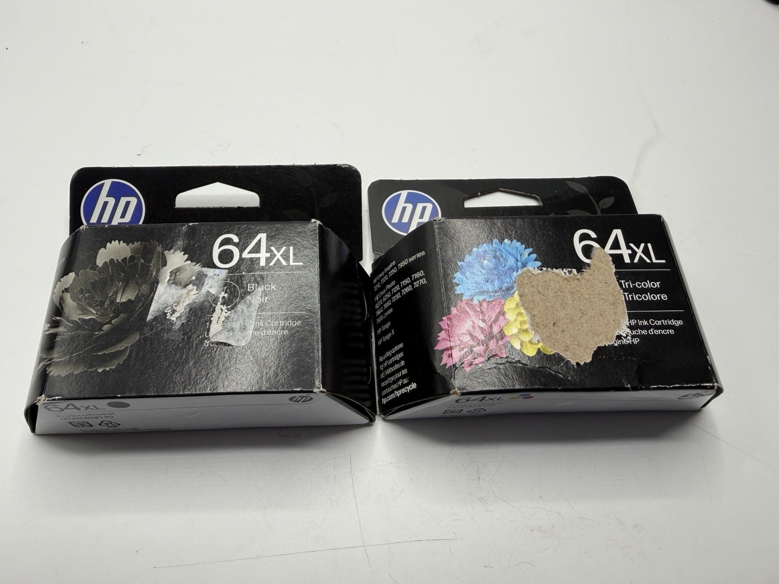 Genuine HP Tri Color & Black 64XL Ink Cartridge 2-Packs New Sealed NOV DEC 2027