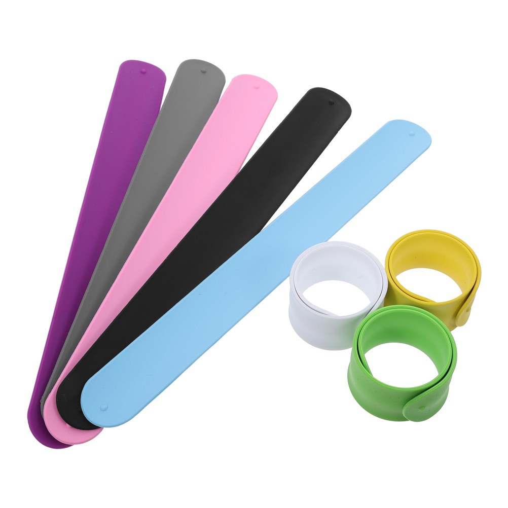 8pcs Wrapping Paper Roll Holder Clips Silicone Snap Bracelet Band
