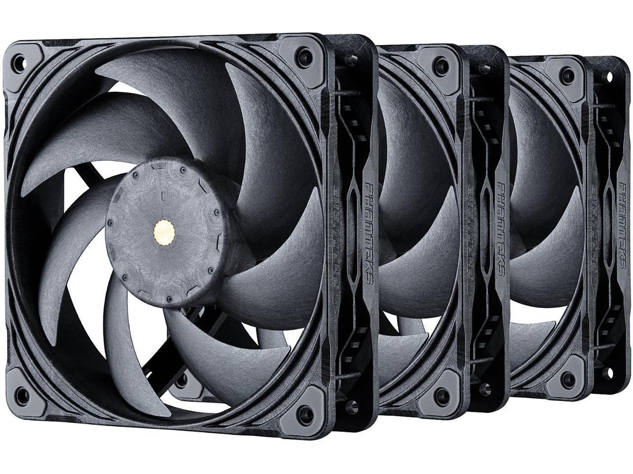 PHANTEKS PHF120T30 120mm High-Performance PWM Fan Triple-Pack Black/Grey