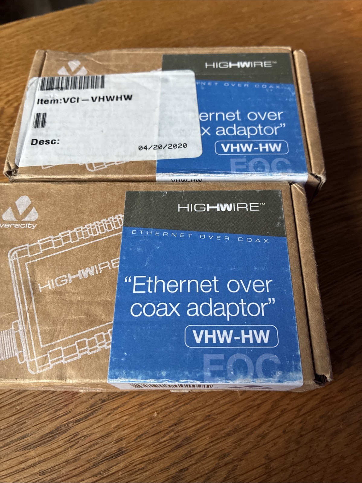 VHW-HW ethernet over coax adapter