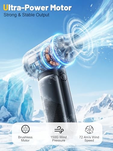 NANOBY X213 COMPRESSED AIR DUSTER, 130000RPM, 3-SPEED ADJUSTABLE, -  BLACK