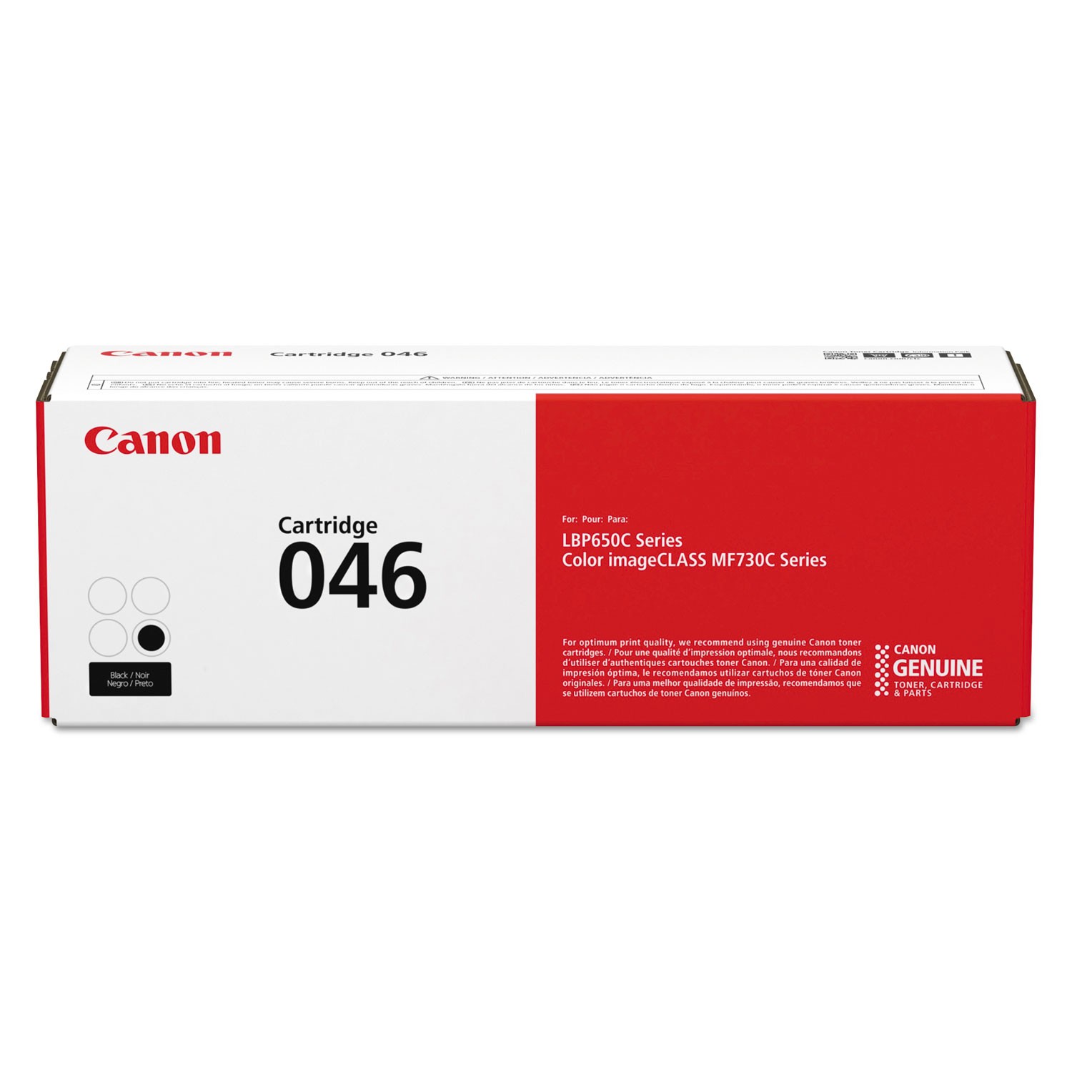 Canon® 1250C001 (046) Toner, 2200 Page-Yield, Black