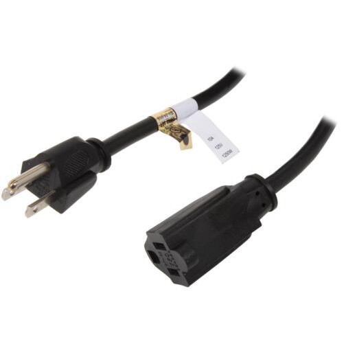 Startech PAC1023 3FT POWER EXTENSION CORD NEMA 5-15P TO 2X 5-15R PIGGYBACK CABLE
