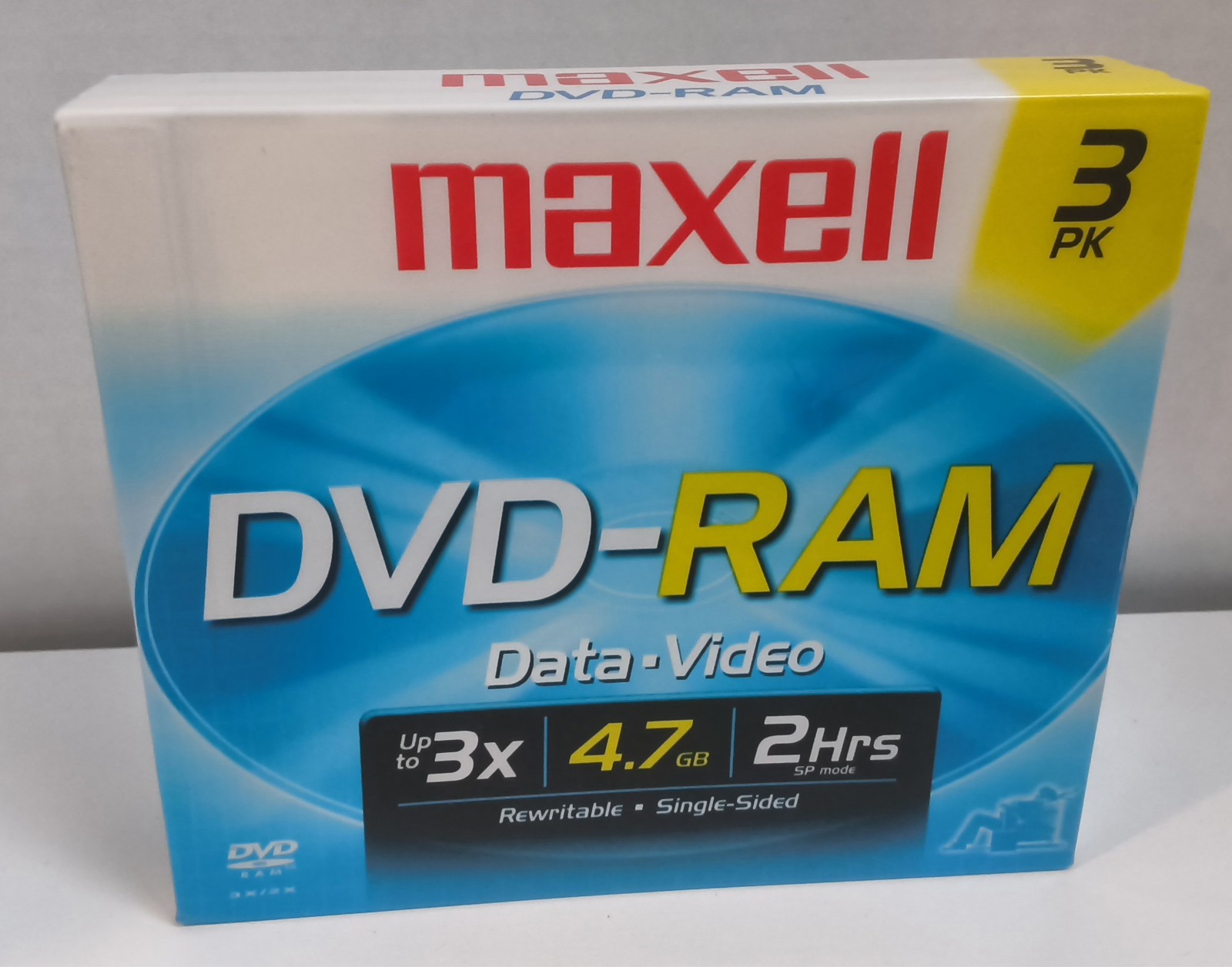 Maxwell DVD-RW 3 Pack (SEALED) 4.7GB Rewritable Single-Sided Data Video