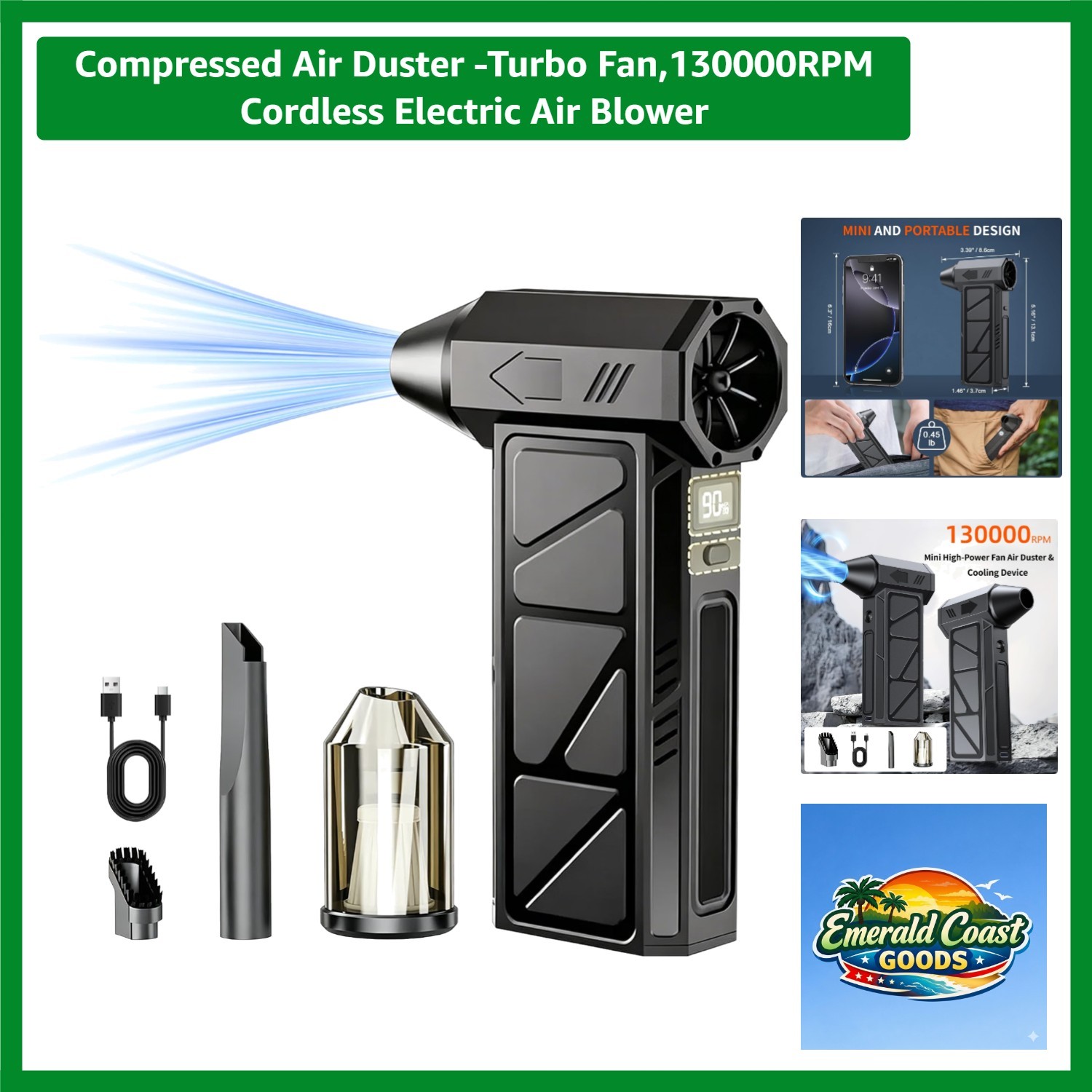 High-Performance Cordless Air Blower | Turbo Fan with Fast Recharge Technology
