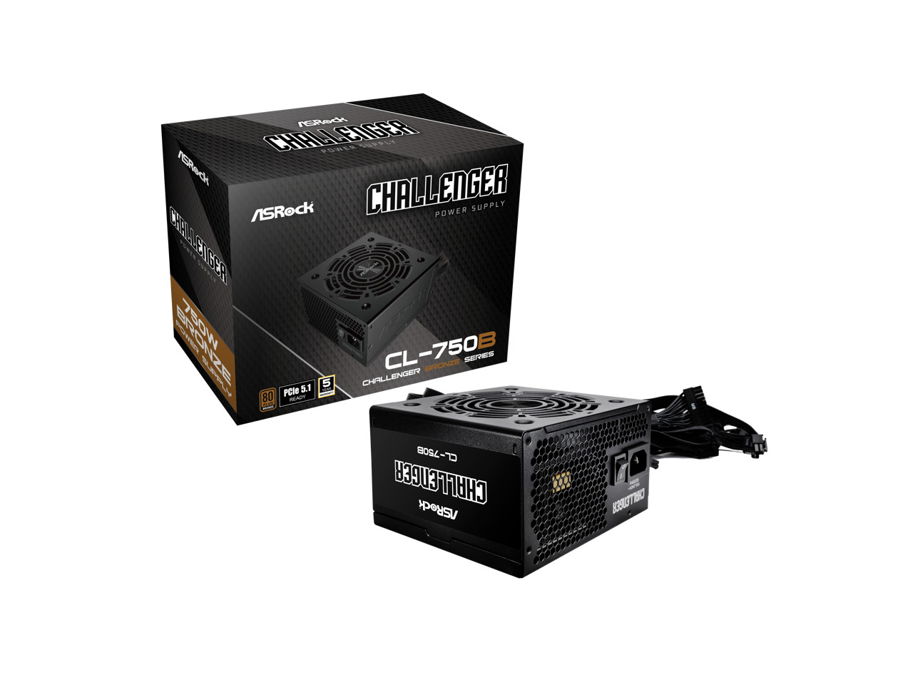 ASRock Challenger CL-750B 750W 80 PLUS BRONZE Certified Non-Modular Power