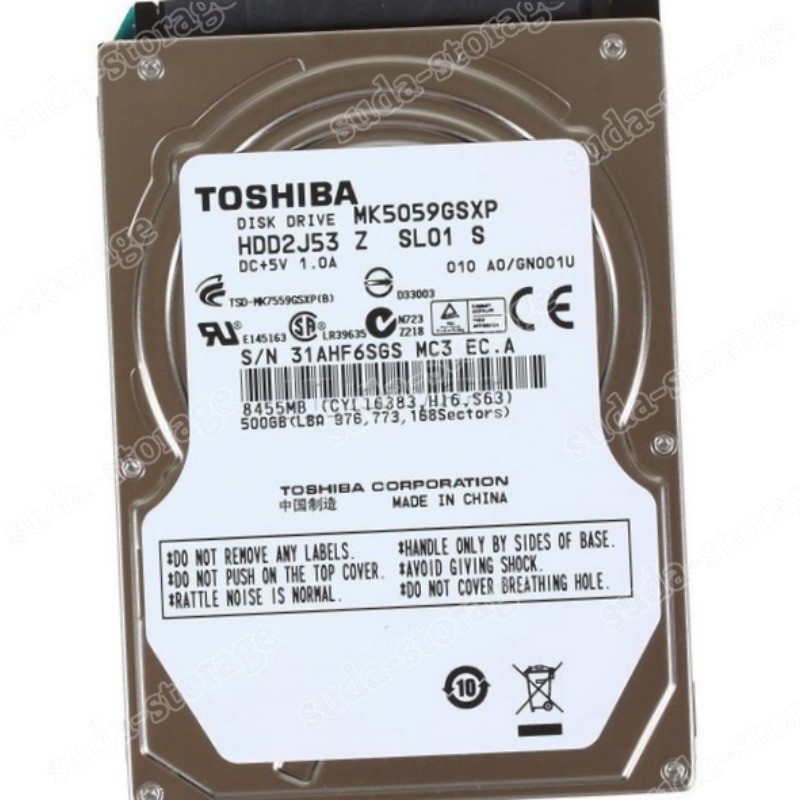 1PCS New Toshiba 500GB MK5059GSXP 5400RPM SATA 2.5" Laptop HDD Hard Disk Drive