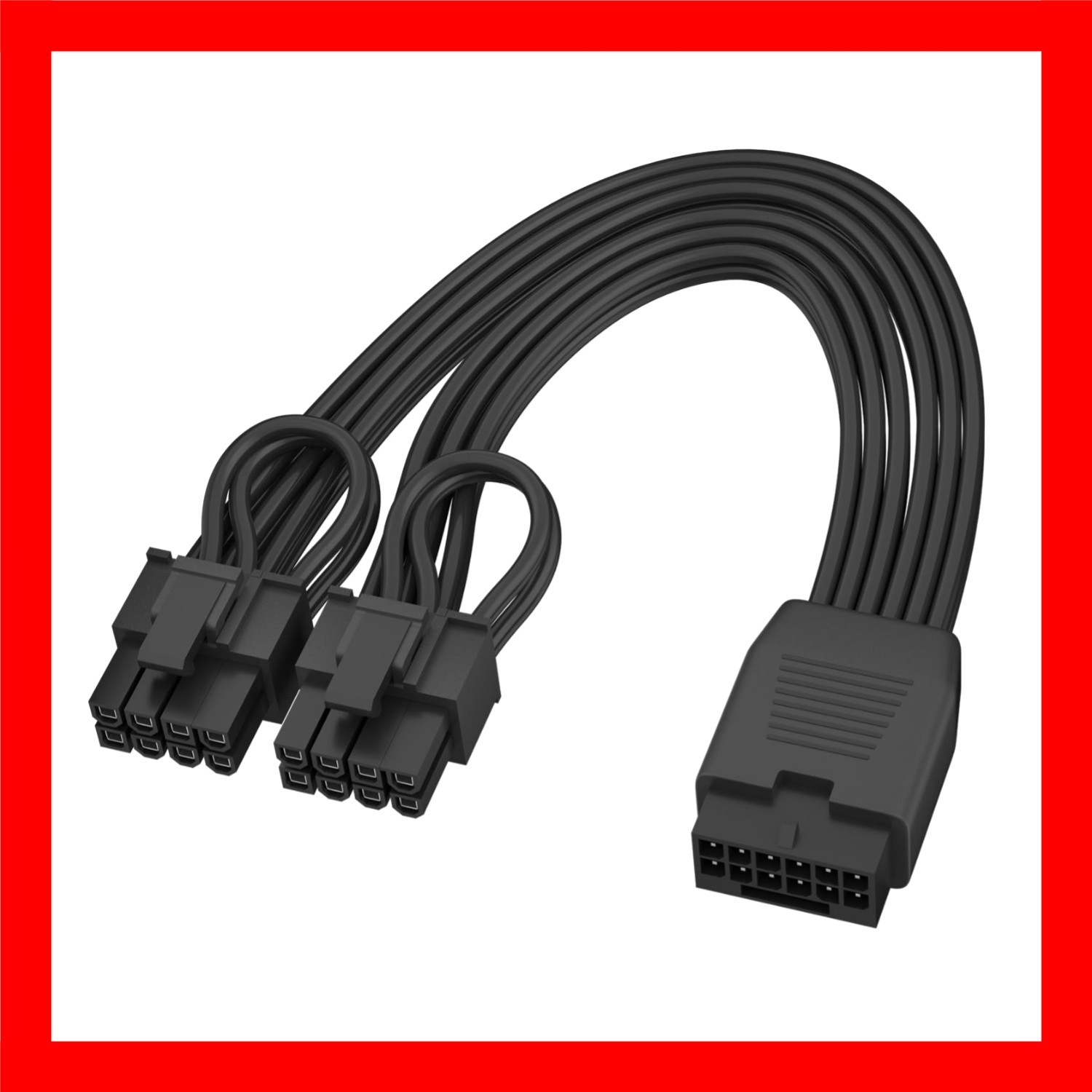 12VHPWR Cable Extension, 16 Pin(12+4) Female to Dual PCIe 8 Pin(6+2) Male GPU, P