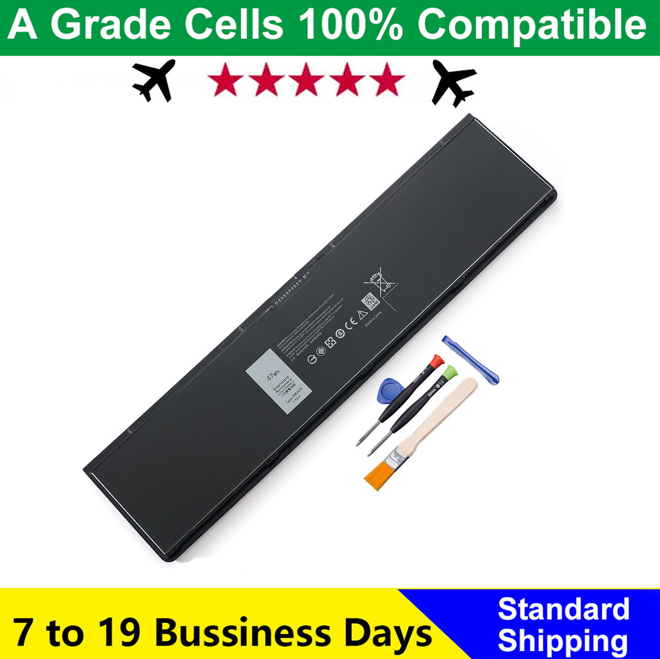 34GKR 47Wh Battery For Dell Latitude 14 7000 E7440 E7450 E7420 Sereis Ultrabook
