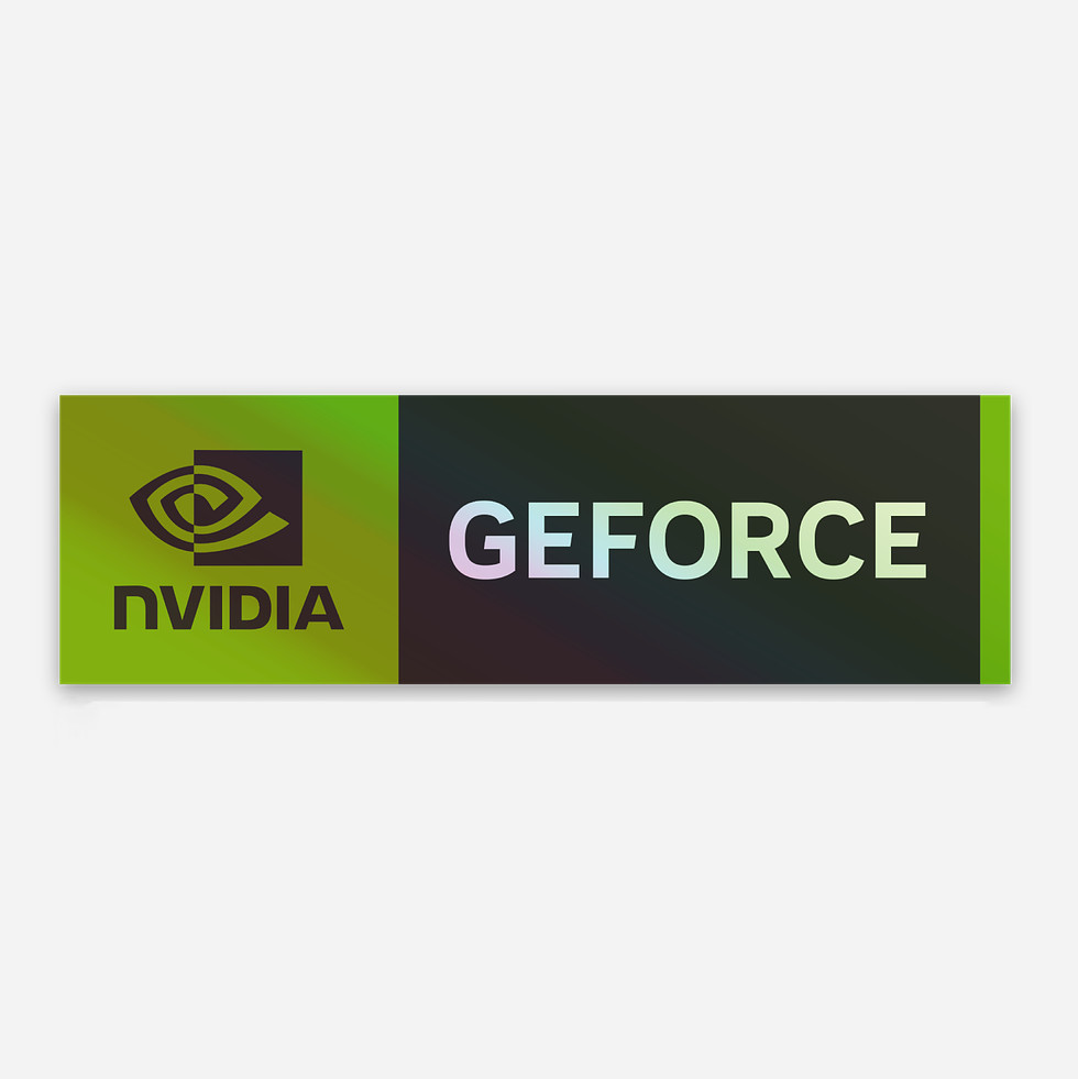 3" HOLOGRAPHIC NVIDIA LOGO DECAL GEFORCE RTX Ai COMPUTER GRAPHICS CARD GPU CHIPS