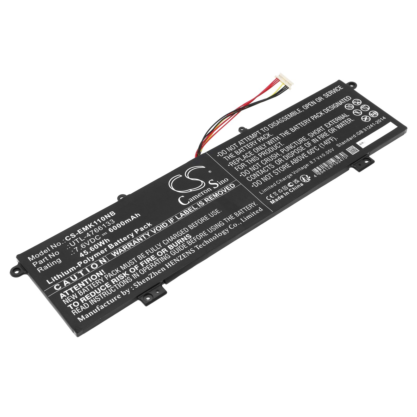 BATTERIE 6000mAh UTL-4766133 For ONN Surf 100002434 100003497 K1412W WU133W