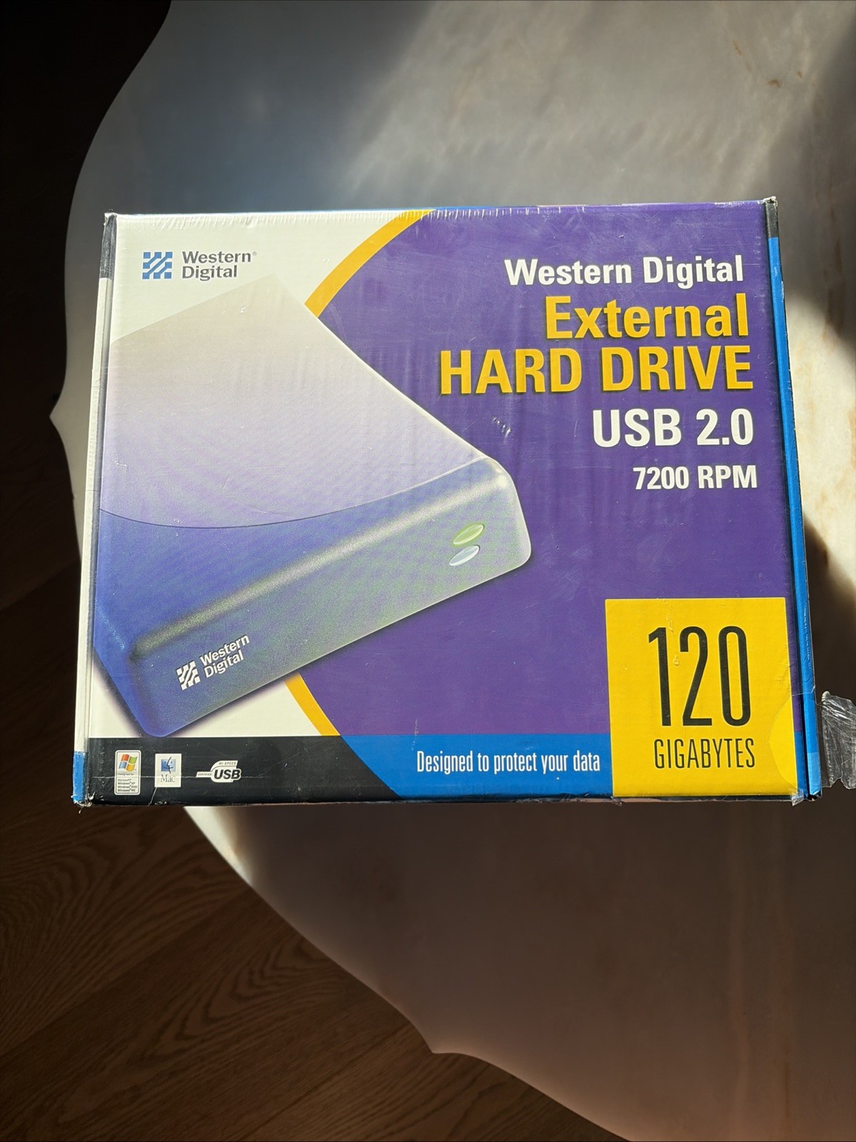 Vintage WD 120GB External Hard Drive USB 2.0 7200RPM FACTORY SEALED New Old Stk