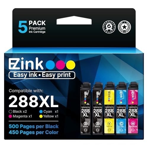 E-Z Ink Cartridges 5PK (2BK/C/M/Y) for Epson XP-330/340/430/434/440/446/440
