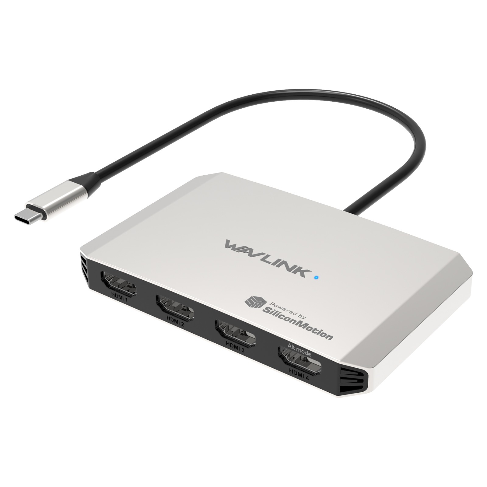USB-C Docking Station Quad Monitor 4K 4x HDMI 4x DisplayPort Charging Port Hub