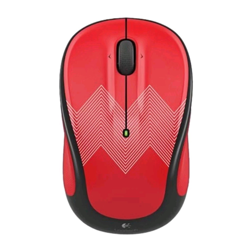 Logitech M325c Wireless Mouse Red ZigZag New Sealed Optical Mac Windows Chrome