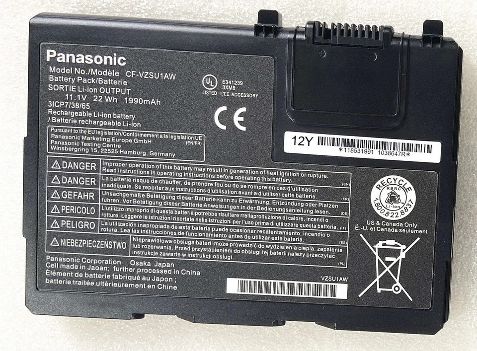 OEM 22Wh CF-VZSU1AW Battery For Panasonic Toughbook CF-33 CF-VZSU1AR CF-VZSU1AJS