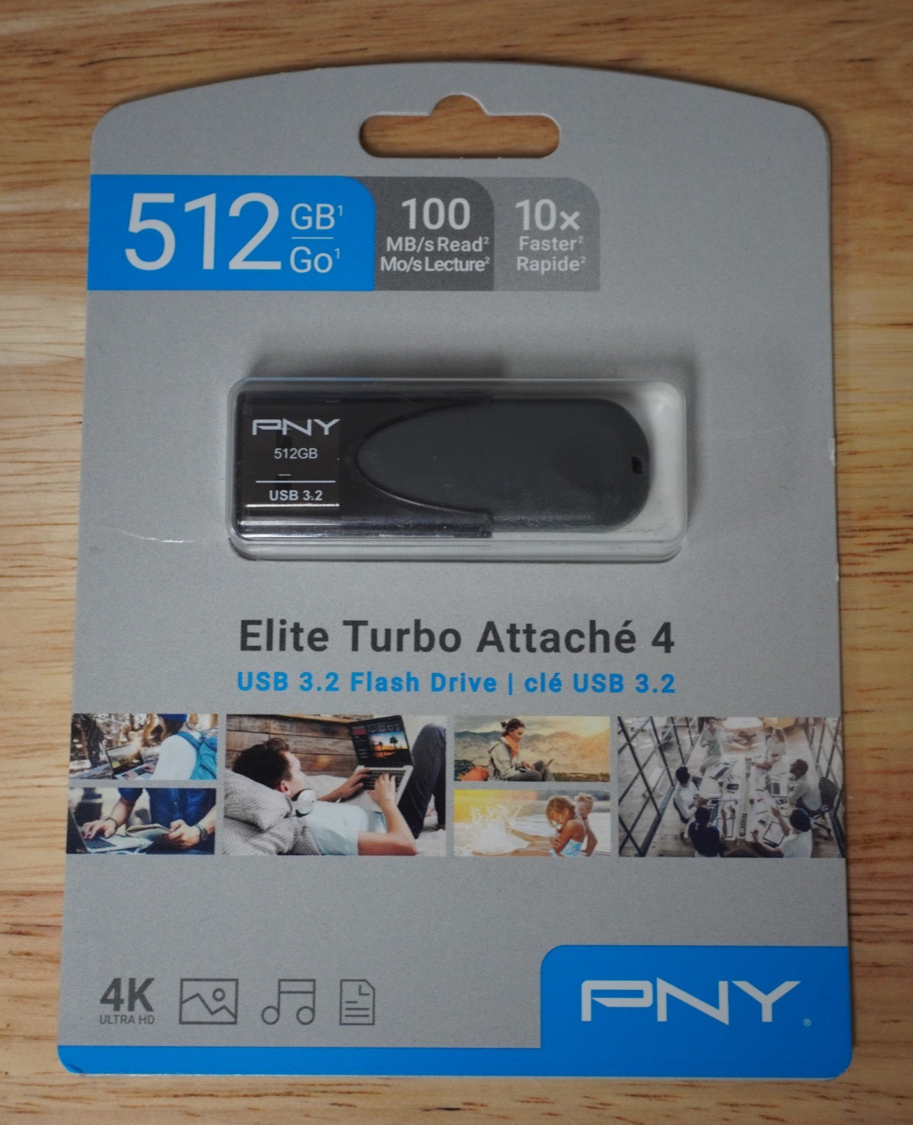 PNY Elite Turbo Attache 4 512GB USB 3.2 Flash Drive 4K Ultra HD BRAND NEW