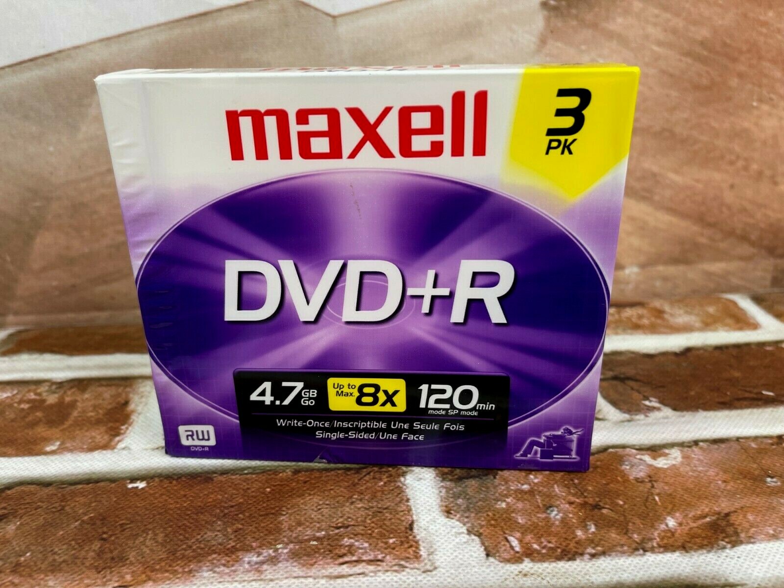 Maxell  DVD+R 3 pack 4.7GB up to max 8X 120 min-New