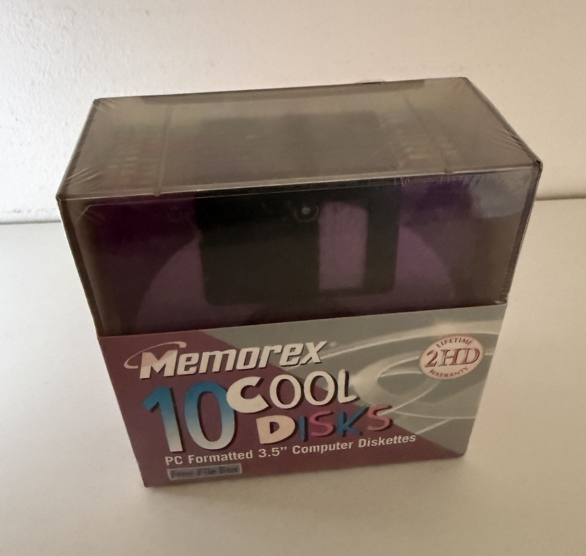 10 Pk Memorex 2HD 3.5" Computer Diskettes PC Format Cool Colors Disks New Sealed