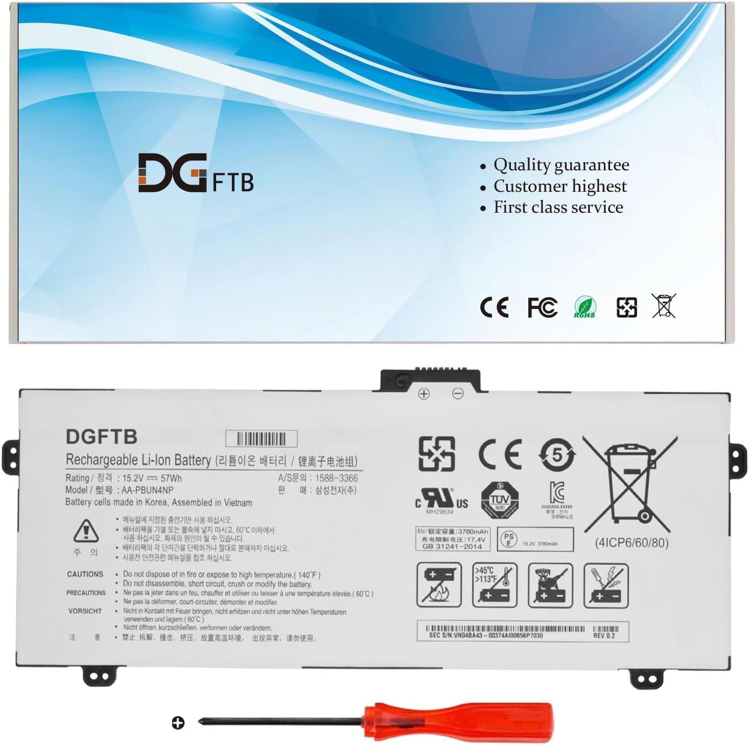 New AA PBUN4NP PBUN4NP Laptop Battery for Samsung NP940Z5J NP940Z5L NP940Z5L