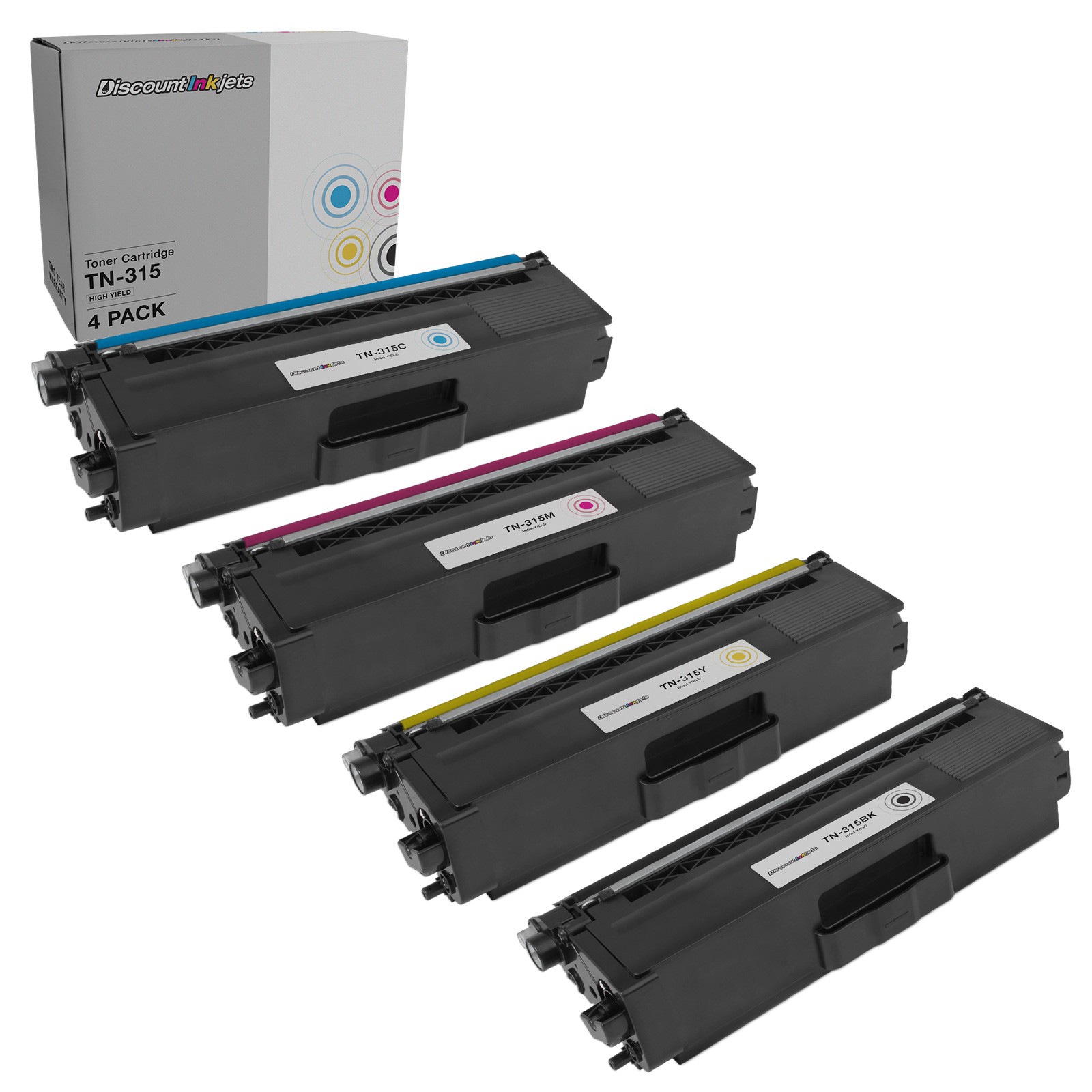 4 TN315 BLACK COLOR Toner Cartridge for Brother MFC-9460cdn MFC-9560cdw 9970cd