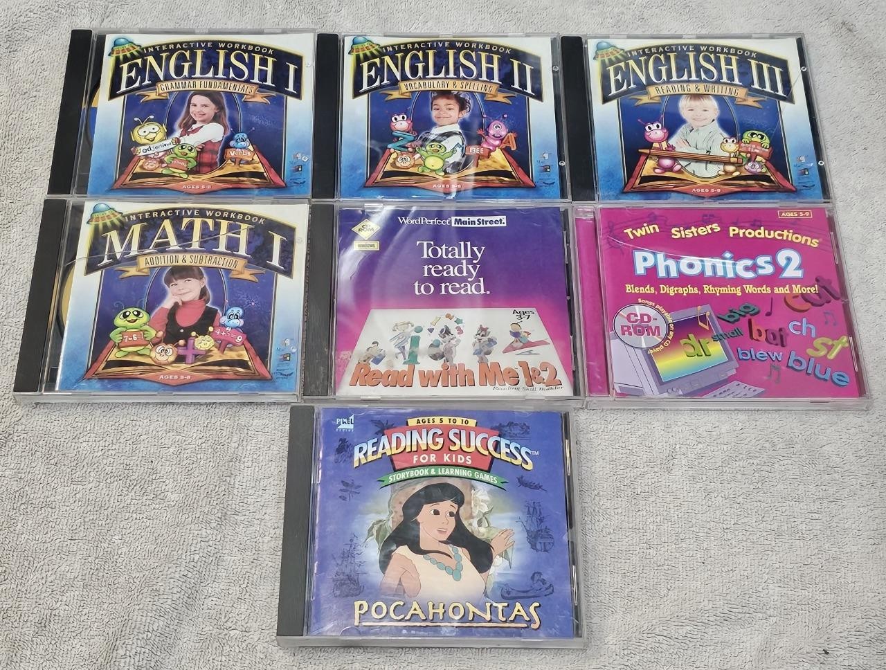Math Reading Vocabulary Spelling (3-10yrs) Educational, Learning PC MAC CDROM