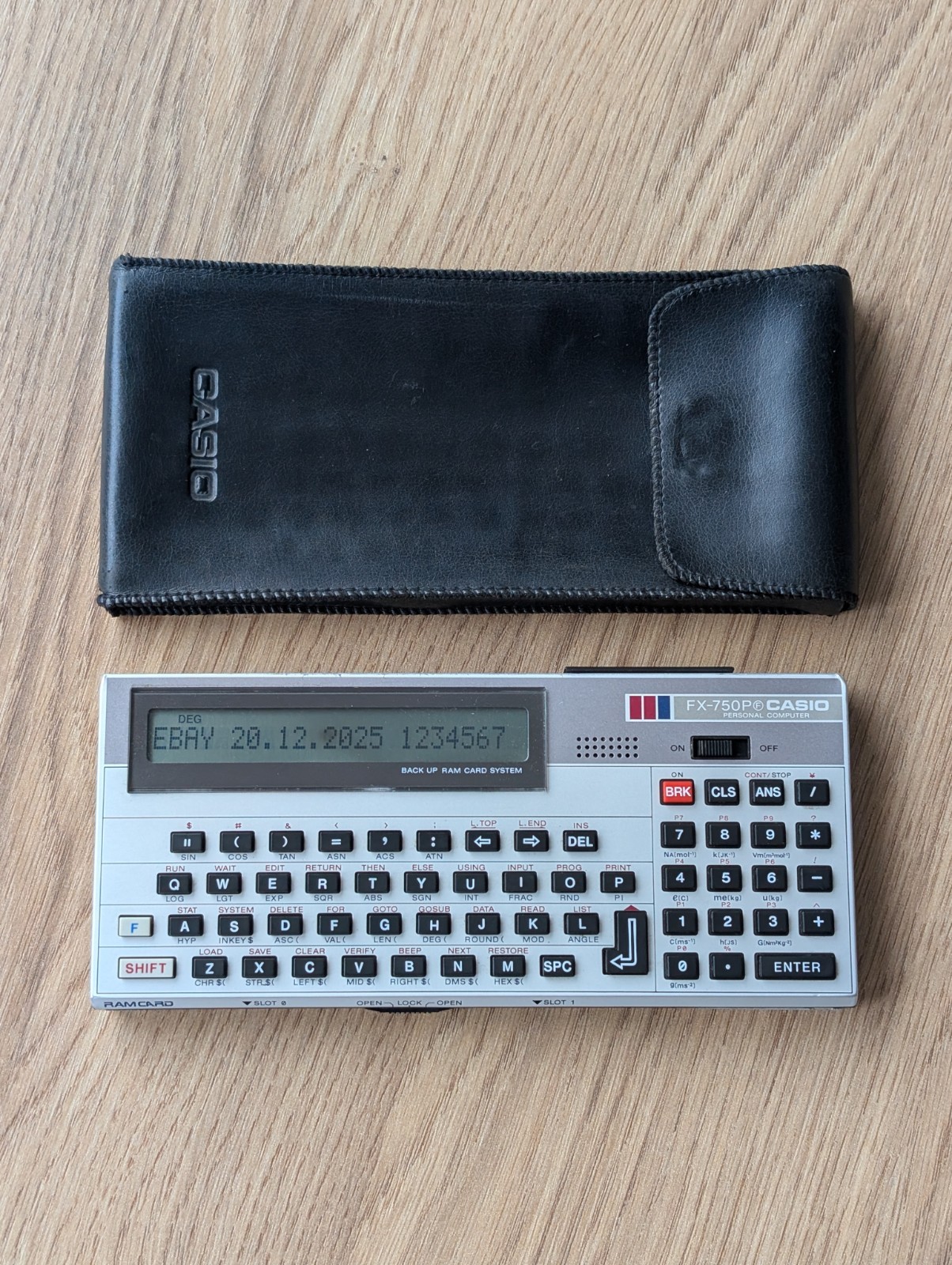 CASIO FX-750P Personal Computer Vintage 1985 With 4k Memory Card