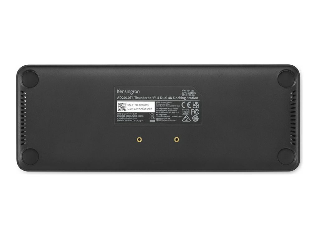 Kensington SD5760T Thunderbolt 4 Dual4K La K34110EU Docking Station