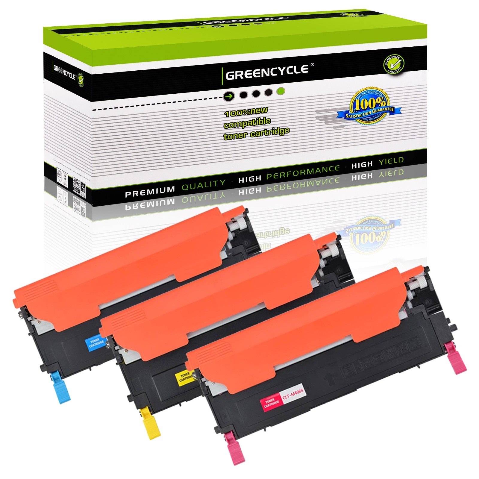 3PK CMY CLT-406S 406S Toner Fits for Samsung CLX-3300 3302 3303FW 3305W 3307FW